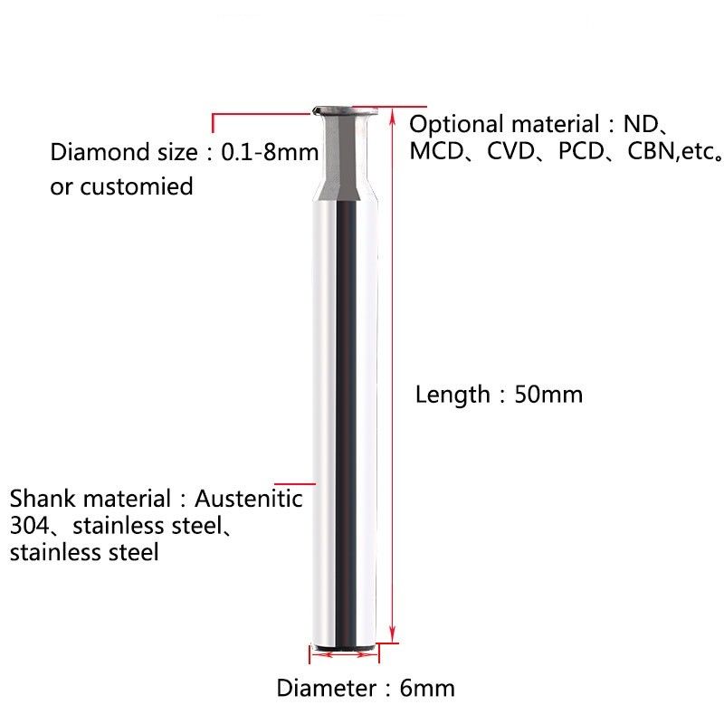 Jewelry Polishing 90 Degree MCD CNC Diamond Tools